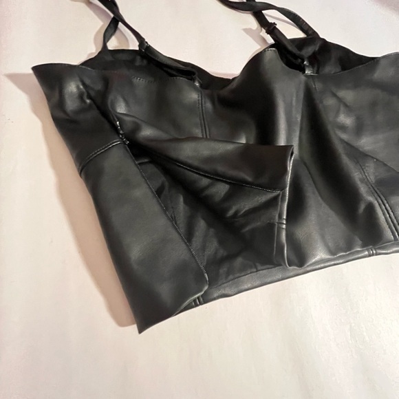 Forever 21 black bustier goth corset whimsigoth halter spaghetti strap. Large - Picture 8 of 12